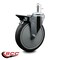 Service Caster 6'' Thermo Rubber Wheel Swivel 7/16'' Grip Ring Stem Caster with Brake SCC-GR20S614-TPRB-PLB-716138 - alternate 3